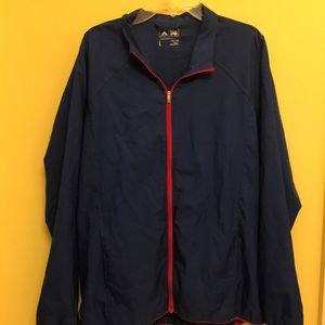 adidas blue wind breaker/jacket